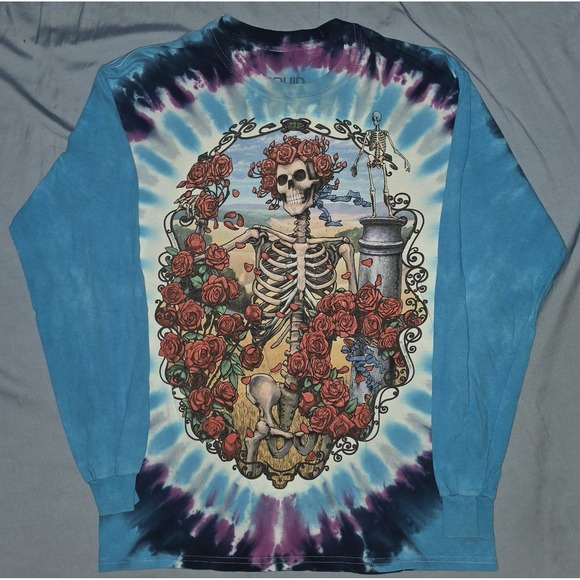 Liquid Blue Other - GRATEFUL DEAD 1965-1995 Tour Long Sleeve Tie Dye Tshirt Surf Tee Sz Med* (Small)